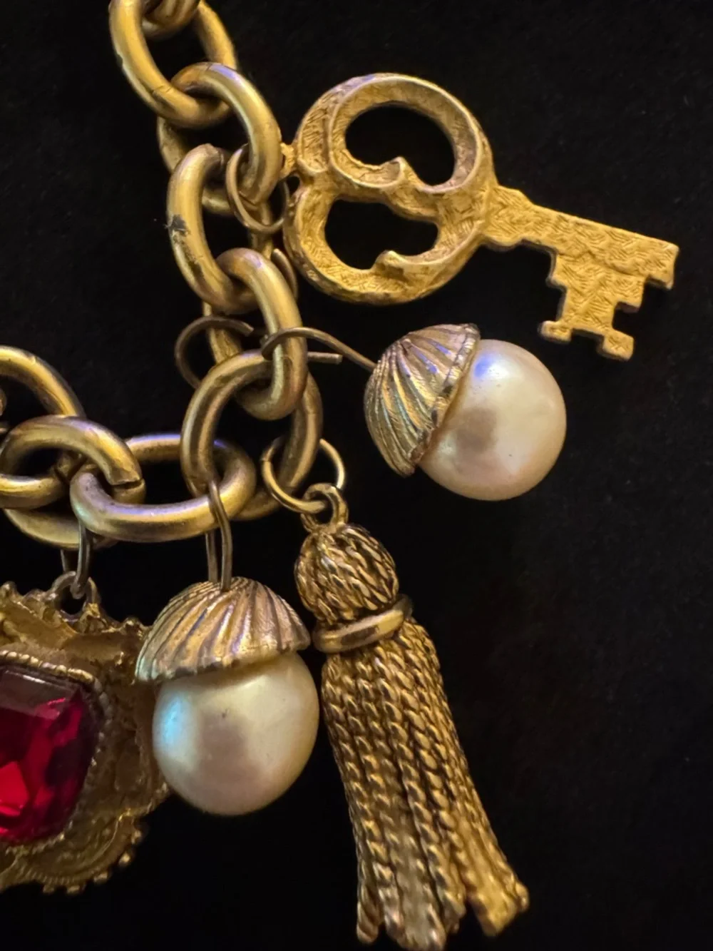 French Etruscan RARE VTG Charm Bracelet - Picture 3 of 12